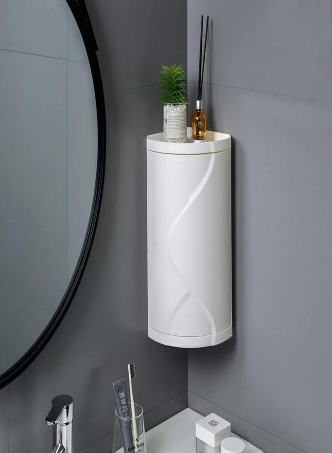 Delavala 360°Bathroom Corner Storage | Suction Cup Storage Rack | Bathroom Accessories | Wall-Mounted Storage Cabinet | Corner Shelf for Shampoo Cosmetics Kitchen Household Bathroom Triangle (Small) - Image 4